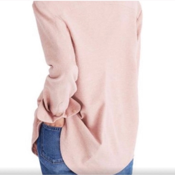 Madewell flannel sunday button down shirt, Pink Sz Medium - Picture 2 of 8